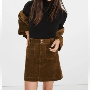 Madewell Tan Corduroy Mini Skirt